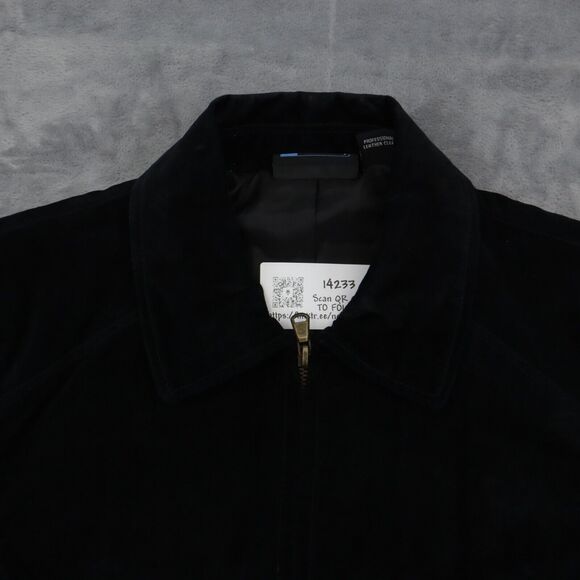 Relativity Jacket Womens PL Black Long Sleeve Full Zip Leather Collar Polyester - Picture 8 of 16